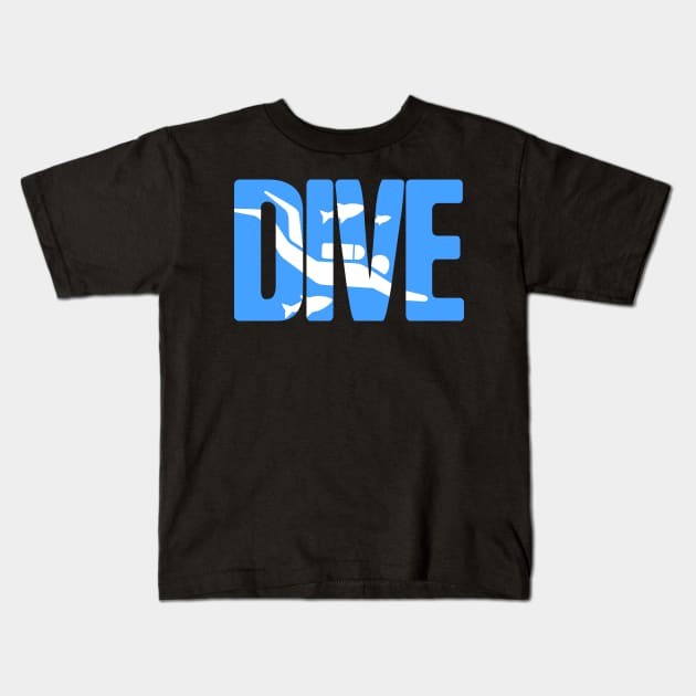 DIVE | Scuba Diving Design Kids T-Shirt by MeatMan